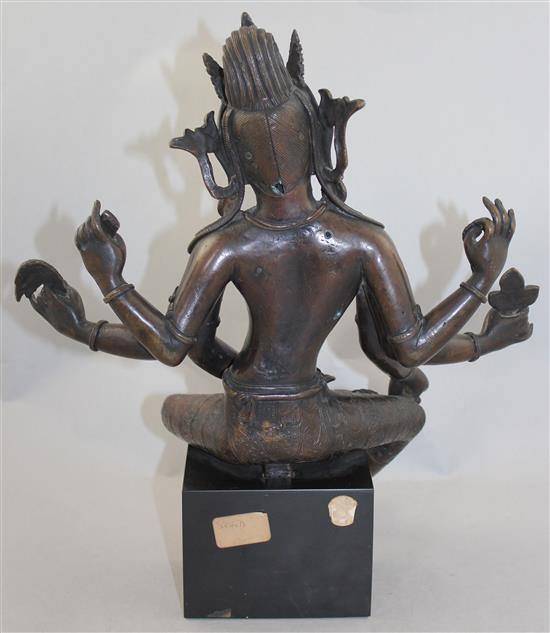 A large Nepalese bronze figure of Vasudhara, 19th century, 34.5cm